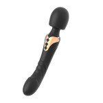 Double Delight Wand Massager, Personal Massager with Powerful Vibration - Black