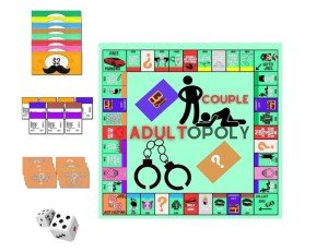 Adultopoly Board Game, Couple Adult Opoly Conversation Cards, Couple Adult Opoly