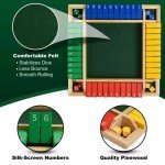 Shut The Box Game, Wooden Board Dice Games for Adults and 2-4 Player Family C...