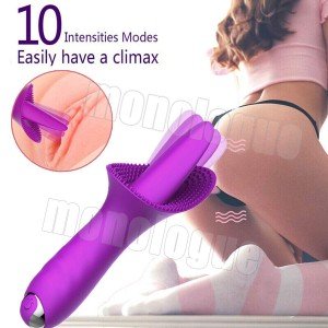 Clit-Licking-Vibrator-Tongue-Oral-Massager-Rechargeable Women Toys use Lubricant
