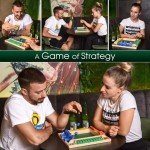 Shut The Box Game, Wooden Board Dice Games for Adults and 2-4 Player Family C...