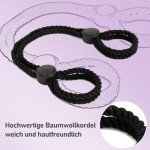2 Pieces Adult Toy Ropes, Adjustable Toy Ropes, Wrist and Ankle Restraints, Role Play Props, Creative Toy Ropes (Black)