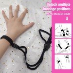 2 Pieces Adult Toy Ropes, Adjustable Toy Ropes, Wrist and Ankle Restraints, Role Play Props, Creative Toy Ropes (Black)
