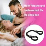 2 Pieces Adult Toy Ropes, Adjustable Toy Ropes, Wrist and Ankle Restraints, Role Play Props, Creative Toy Ropes (Black)