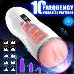 Male Mastusbafor Electric Mastuberater Machine Toy Sucking Men Masturebstor Machine Thrusting Machine Devices Suction Adult Toy Machine Pocket Puzzy 3D Realistic Vibrantorors for Women
