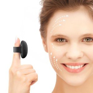 MANFLY Mini Face Massager, Waterproof Rechargeable Portable Powerful Massage Tool, Multifunctional Eye, Finger and Body Massager (Black)