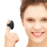 MANFLY Mini Face Massager, Waterproof Rechargeable Portable Powerful Massage Tool, Multifunctional Eye, Finger and Body Massager (Black)
