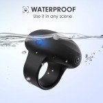 MANFLY Mini Face Massager, Waterproof Rechargeable Portable Powerful Massage Tool, Multifunctional Eye, Finger and Body Massager (Black)