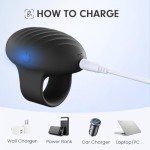 MANFLY Mini Face Massager, Waterproof Rechargeable Portable Powerful Massage Tool, Multifunctional Eye, Finger and Body Massager (Black)
