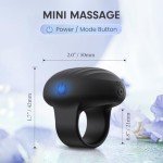 MANFLY Mini Face Massager, Waterproof Rechargeable Portable Powerful Massage Tool, Multifunctional Eye, Finger and Body Massager (Black)