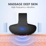 MANFLY Mini Face Massager, Waterproof Rechargeable Portable Powerful Massage Tool, Multifunctional Eye, Finger and Body Massager (Black)
