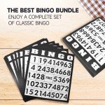 Deluxe Bingo Game Set w/Roller Cage, 75 Bingo Balls, Board, 18 Cards/150 Chips