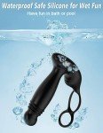 Remote Powerful Flapping Prostate Massager Dual Motor Male Waterproof Vibrator F
