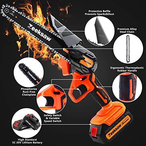 ZEEKSAW Mini Chainsaw: Cordless, Powerful & Portable 6
