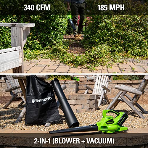 Greenworks 40V Cordless Brushless Leaf Blower/Vacuum