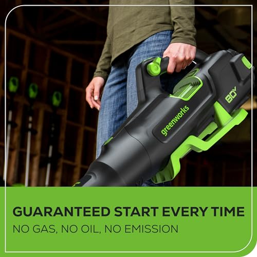 Greenworks 80V Cordless Leaf Blower with Charger