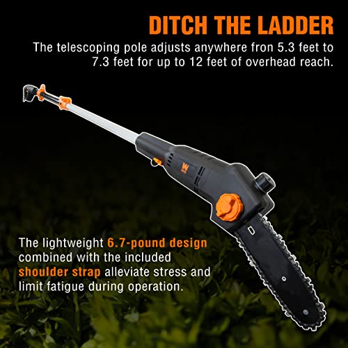 WEN 4019 6-Amp 8" Electric Telescoping Pole Saw