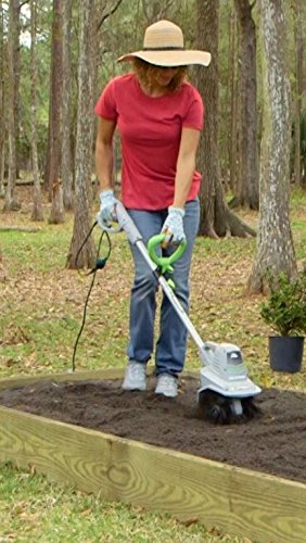 Earthwise Corded Electric Tiller/Cultivator, 7.5-Inch, Grey