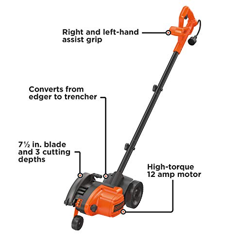 BLACK+DECKER 2-in-1 Lawn Tool: Trimmer, Edger, Trencher