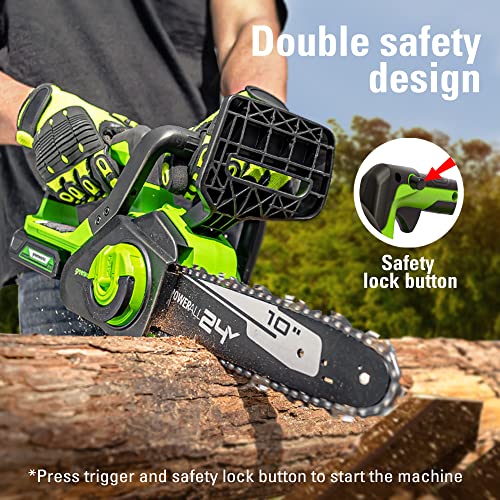 Greenworks 24V 10" Cordless Chainsaw + Battery/Charger