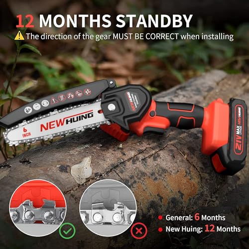 Upgraded 6" Mini Cordless Chainsaw Kit, 21V Rechargeable