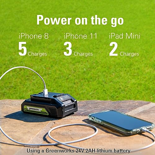 Greenworks 24V 10" Cordless Chainsaw + Battery/Charger