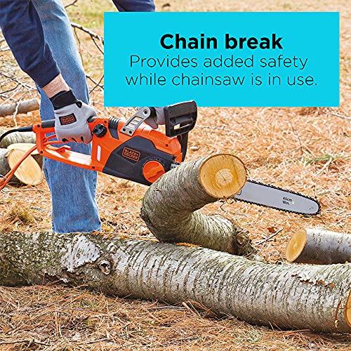 BLACK+DECKER 18" Electric Chainsaw, 15-Amp, Corded