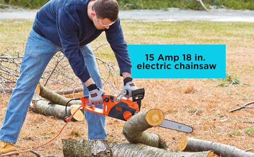 BLACK+DECKER 18" Electric Chainsaw, 15-Amp, Corded