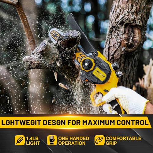 Angseen Mini Cordless Chainsaw 6-Inch 800W