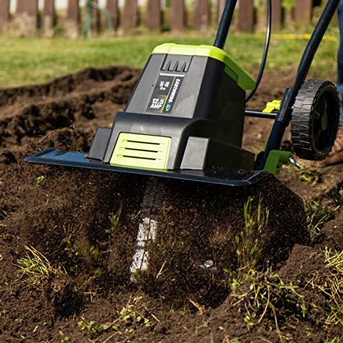 Earthwise TC70125 12.5-Amp Electric Tiller/Cultivator, Green 16-Inch