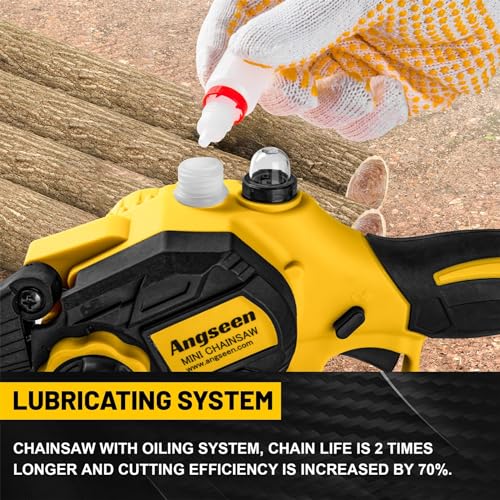 Angseen Mini Cordless Chainsaw 6-Inch 800W