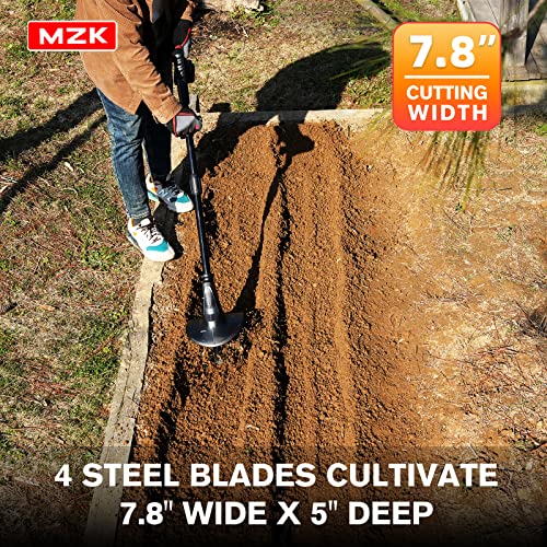 20V Cordless Tiller Cultivator with 24 Steel Tines