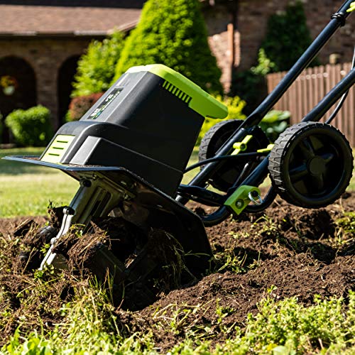 Earthwise TC70125 12.5-Amp Electric Tiller/Cultivator, Green 16-Inch