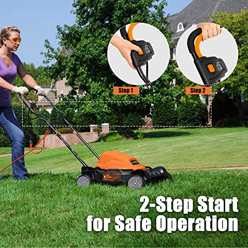 LawnMaster 12AMP Electric Lawn Mower 19-Inch Blade