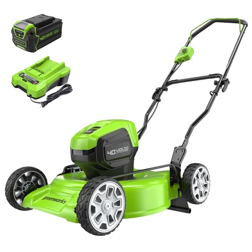 Greenworks 40V 19" Brushless Lawn Mower with Battery