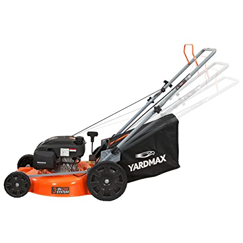 YARDMAX Gas Push Lawn Mower with High Wheels