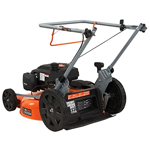 YARDMAX Gas Push Lawn Mower with High Wheels
