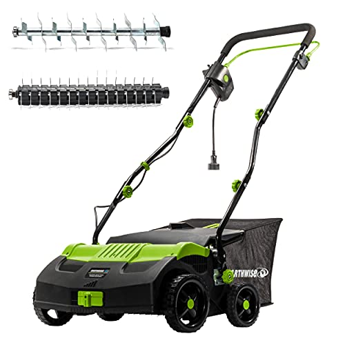 Earthwise 13-Amp Corded Dethatcher with Scarifier - 16-Inch