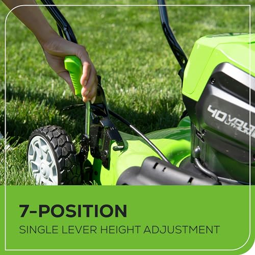Greenworks 40V 19" Brushless Lawn Mower with Battery