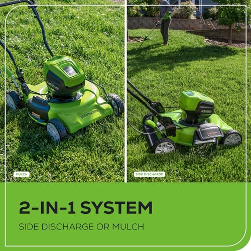 Greenworks 40V 19" Brushless Lawn Mower with Battery