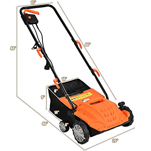 Goplus 2-in-1 Lawn Dethatcher and Scarifier