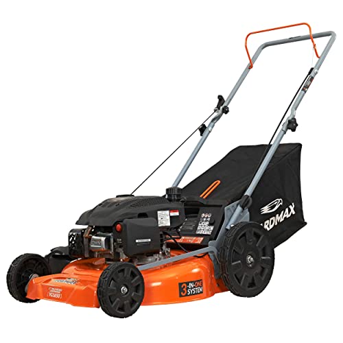 YARDMAX Gas Push Lawn Mower with High Wheels