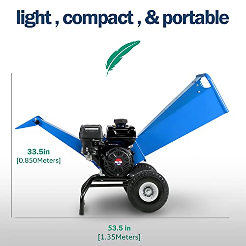 Landworks Gas Powered Wood Chipper Shredder Mulcher