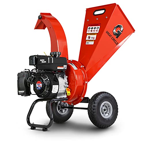 Powerful Gas Wood Chipper Shredder Mulcher - 7HP