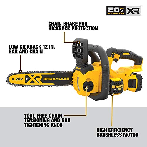 DEWALT 20V XR Chainsaw Kit, 12-Inch