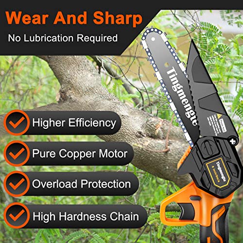 6-Inch Cordless Mini Chainsaw for Outdoor Cutting