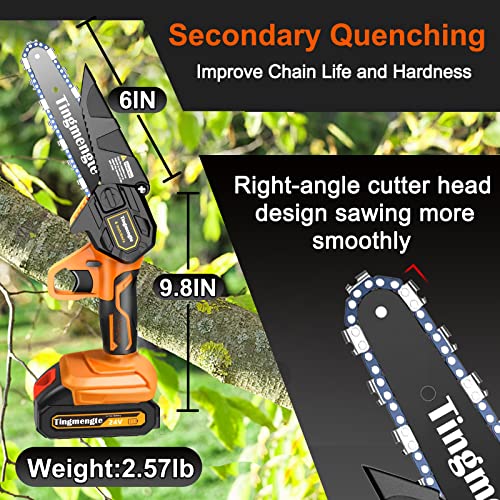 6-Inch Cordless Mini Chainsaw for Outdoor Cutting