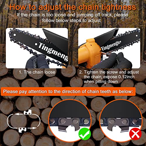 6-Inch Cordless Mini Chainsaw for Outdoor Cutting