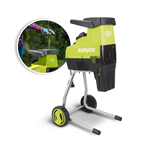 Sun Joe Electric Wood Chipper/Shredder, 15-Amp, 1.7-Inch Cutting Diameter, Green
