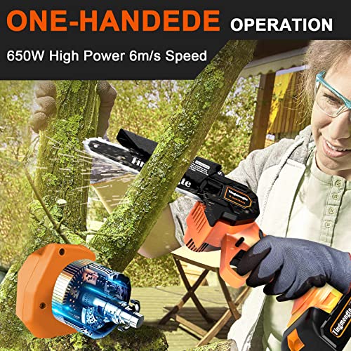 6-Inch Cordless Mini Chainsaw for Outdoor Cutting